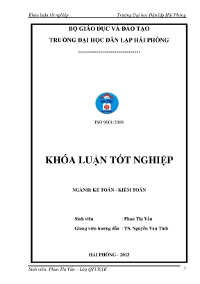 Khoá luận tốt nghiệp hoàn thiện công tác kế toán doanh thu chi phí và xác định kết quả kinh doanh tại công ty tnhh may thiên nam