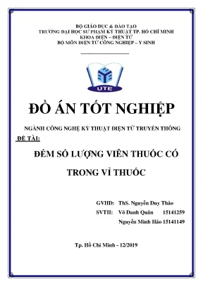 Đồ án tốt nghiệp kỹ thuật điện tử truyền thông đếm số lượng viên thuốc có trong vỉ thuốc