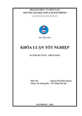 Khoá luận tốt nghiệp hoàn thiện công tác kế toán thanh toán tại công ty tnhh đầu tư thương mại và tiếp vận sao vàng chi nhánh hải phòng