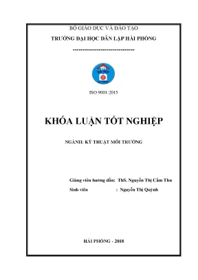 Khoá luận tốt nghiệp đánh giá hiện trạng môi trường công ty tnhh ô tô chiến thắng
