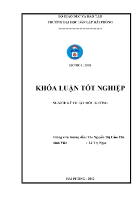 Khoá luận tốt nghiệp khảo sát xác định hàm lượng no2 so2 trong không khí tại một số địa điểm trên địa bàn thành phố hải phòng
