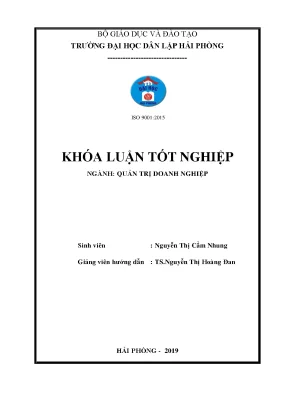 Khoá luận tốt nghiệp giải pháp phát triển nguồn nhân lực tại công ty tnhh quảng thành việt nam