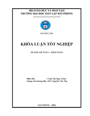 Khoá luận tốt nghiệp hoàn thiện công tác kế toán thanh toán với người mua người bán tại công ty cổ phần cơ khí thương mại hoàng minh