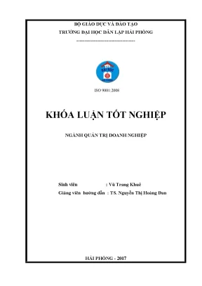Khoá luận tốt nghiệp nâng cao chất lượng nguồn nhân lực tại công ty tnhh thương mại vận tải hải đạt
