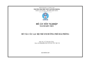Khoá luận tốt nghiệp câu lạc bộ trẻ em đường phố hải phòng