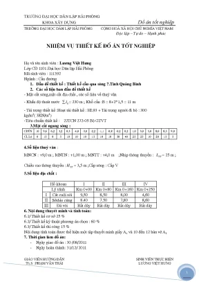 Khoá luận tốt nghiệp thiết kế cầu qua bình tỉnh quảng bình