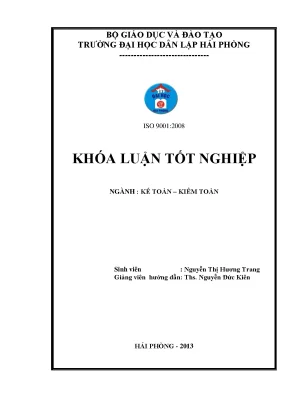 Khóa luận tốt nghiệp kế toán kiểm toán hoàn thiện tổ chức kế toán thanh toán với việc tăng cường quản lý công nợ tại công ty cổ phần thương mại vận tải hoàng sơn