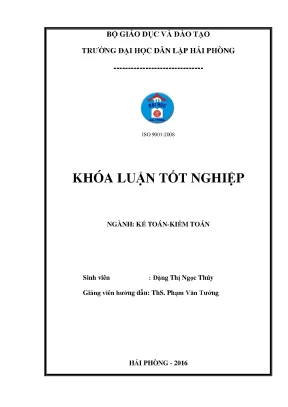 Khoá luận tốt nghiệp hoàn thiện tổ chức kế toán doanh thu chi phí và xác định kết quả kinh doanh tại công ty cổ phần bao bì tp hải phòng