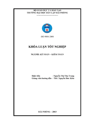 Khoá luận tốt nghiệp hoàn thiện tổ chức kế toán chi phí sản xuất và tính giá thành sản phẩm tại công ty trách nhiệm hữu hạn một thành viên xi măng vicem hải phõng