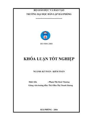Khoá luận tốt nghiệp hoàn thiện công tác lập và phân tích báo cáo kết quả kinh doanh tại công ty cổ phần thương mại đầu tư và xây dựng hải phòng