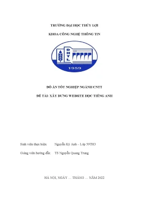 Đồ án tốt nghiệp ngành cntt đề tài xây dưng website học tiếng anh