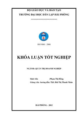 Khoá luận tốt nghiệp một số giải pháp nhằm hoàm thiện công tác quản trị nhân sự tại công ty tnhh kokuyo việt nam