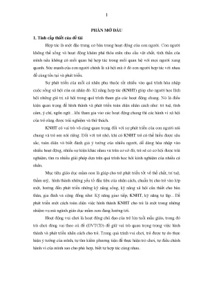 Khóa luận tốt nghiệp một số biện pháp rèn luyện knht cho trẻ mấu giáo lớn 5 6 tuổi thông qua trò chơi đvtcđ