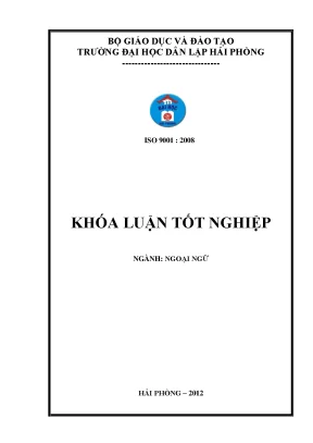Khoá luận tốt nghiệp difficulties and suggested solutions in learning english vietnamese consecutive interpreting for the thirdyear english majors at hai phong private uni