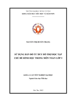 Khóa luận tốt nghiệp sử dụng bản đồ tư duy hỗ trợ học tập chủ đề hình học trong môn toán lớp 5