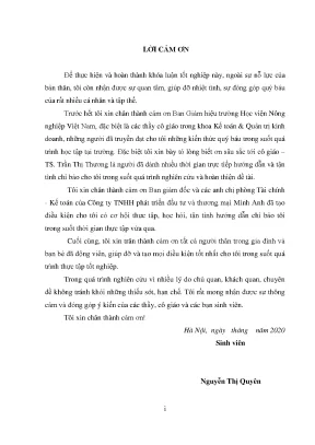 Kế toán bán hàng và nợ phải thu khách hàng tại công ty tnhh phát triển đầu tư và thương mại minh anh khóa luận tốt nghiệp