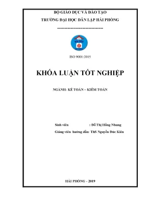 Khoá luận tốt nghiệp hoàn thiện công tác kế toán vốn bằng tiền tại công ty tnhh thương mại dịch vụ kihin