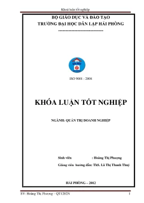 Khoá luận tốt nghiệp một số biện pháp nhằm hoàn thiện phương pháp tính lương cho khối gián tiếp tại xí nghiệp xếp dỡ hoàng diệu cảng hải phòng