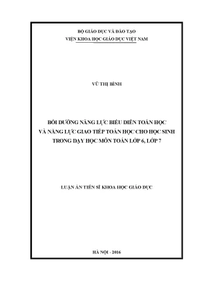 1680 bồi dưỡng năng lực biểu diễn toán học và năng lực giao tiếp toán học cho học sinh trong dạy học môn toán lớp 6 lớp 7 luận văn tốt nghiệp