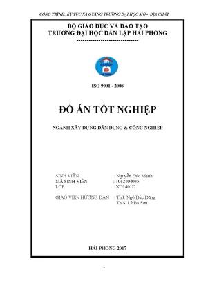 Khoá luận tốt nghiệp ký túc xá 6 tầng trƣờng đại học mỏ địa chất