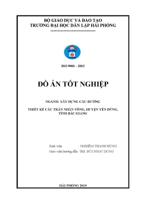 Khoá luận tốt nghiệp thiết kế cầu trần nhân tông huyện yên dũng tỉnh bắc giang 2