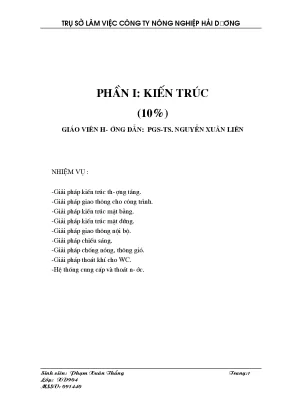 Khoá luận tốt nghiệp trụ sở làm việc công ty nông nghiệp hải dương
