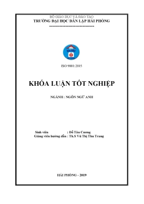 Khoá luận tốt nghiệp a study on translation of english terminologies related to logistics