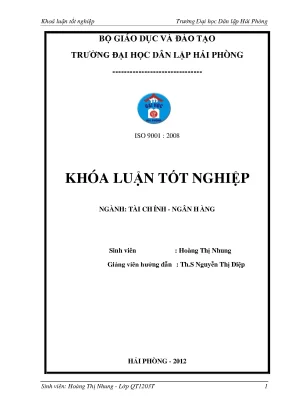 Khoá luận tốt nghiệp giải pháp nâng cao hiệu quả hoạt động huy động vốn tại ngân hàng thương mại cổ phần dầu khí toàn cầu chi nhánh hải phòng
