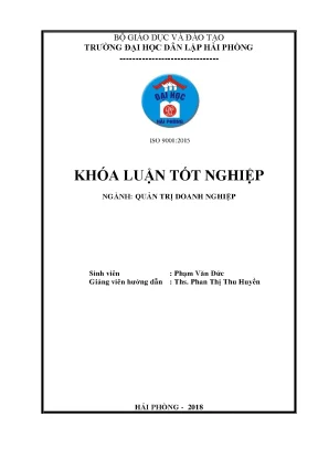Khoá luận tốt nghiệp đánh giá công tác quản trị nhân sự tại công ty tnhh thương mại duy tùng