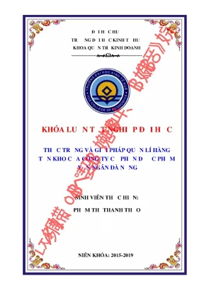 Khóa luận tốt nghiệp phân tích và dự báo nhu cầu hàng may mặc xuất khẩu tại công ty cổ phần dệt may phú hòa an