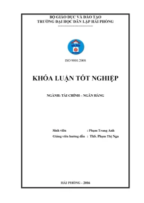 Khoá luận tốt nghiệp một số giải pháp nâng cao hiệu quả hoạt động tín dụng tại ngân hàng thưƣơng mại cổ phần phương đông chi nhánh hải phòng