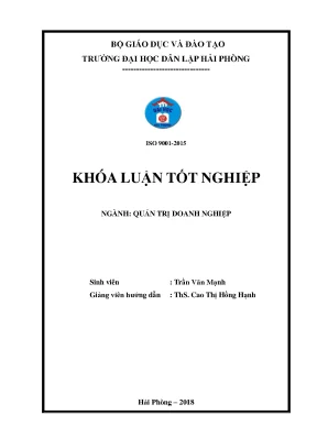 Khoá luận tốt nghiệp mở rộng thị trường và phát triển marketing tại công ty tnhh thương mại và dịch vụ toàn phượng