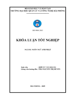 Khoá luận tốt nghiệp difficulties of learning japanese kanji faced by hpu first year english majors