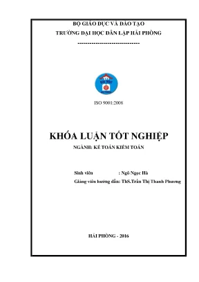 Khoá luận tốt nghiệp hoàn thiện công tác kế toán nguyên vật liệu tại công ty tnhh nam quân