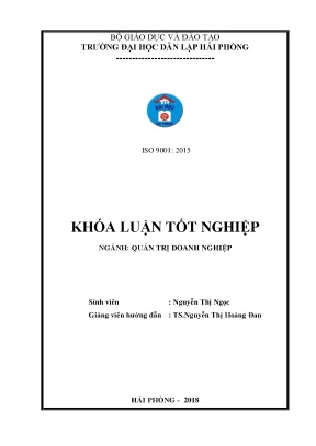 Khoá luận tốt nghiệp nâng cao hiệu quả quản lý và sử dụng nhân sự tại công ty tnhh phát triển thương mại hợp lực