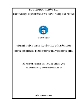 Khoá luận tốt nghiệp tìm hiểu tính chất và yêu cầu của các loại động cơ điện sử dụng trong truyền động điện