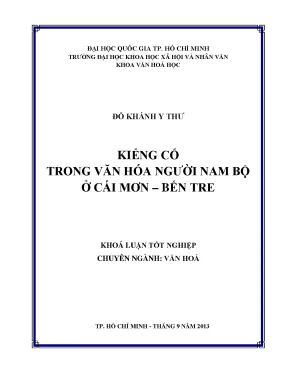 Kiểng cổ trong văn hóa người nam bộ ở cái mơn bến tre khóa luận tốt nghiệp