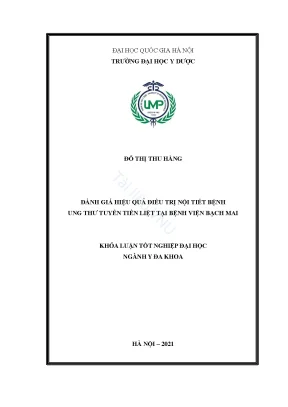 Khóa luận tốt nghiệp đánh giá kết quả điều trị nội tiết bệnh ung thư tuyến tiền liệt tại bệnh viện bạch mai
