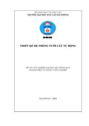 Khoá luận tốt nghiệp thiết kế hệ thống tưới cây tự động