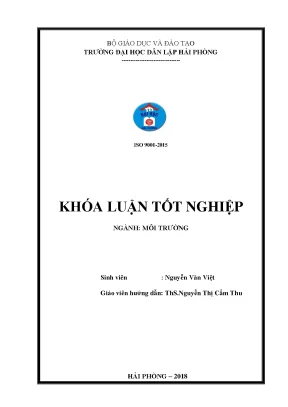 Khoá luận tốt nghiệp nghiên cứu đánh giá hiện trạng môi trường nước mặt kênh thoát nước tây nam thành phố hải phòng