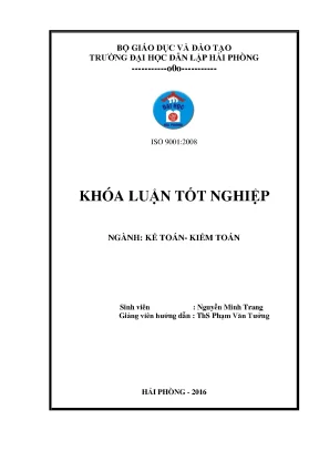 Khoá luận tốt nghiệp hoàn thiện tổ chức kế toán vốn bằng tiền tại công ty cổ phần xây dựng điện nước lắp máy đại dương