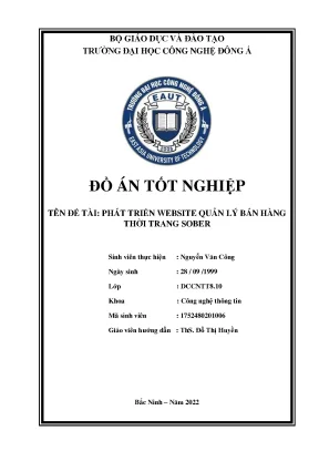 Phát triển website quản lý bán hàng thời trang sober sử dụng reactjs nodejs mongo đồ án tốt nghiệp