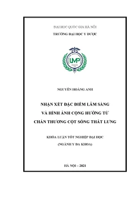 Khóa luận tốt nghiệp nhận xét đặc điểm lâm sàng và hình ảnh cộng hưởng từ chấn thương cột sống thắt lưng