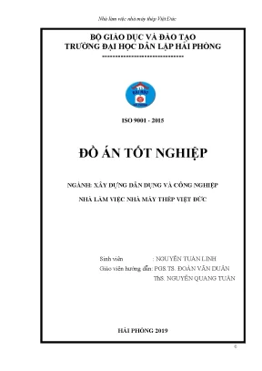 Khoá luận tốt nghiệp nhà làm việc nhà máy thép việt đức