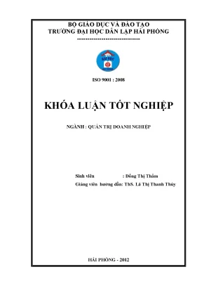 Khoá luận tốt nghiệp một số biện pháp nâng cao hiệu quả quản trị nhân sự tại công ty tnhh hoa đạt