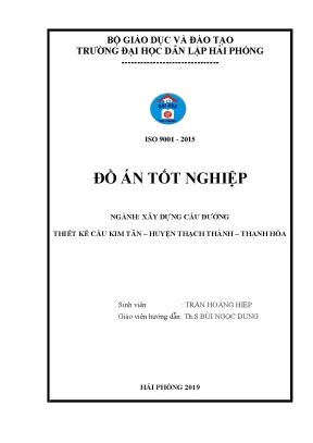 Khoá luận tốt nghiệp thiết kế cầu kim tân huyện thạch thành thanh hóa