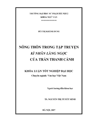 Khóa luận tốt nghiệp nông thôn trong tập truyện kì nhân làng ngọc của trần thanh cảnh