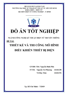 Đồ án tốt nghiệp thiết kế và thi công mô hình điều khiển thiết bị điện