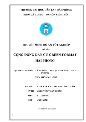 Khoá luận tốt nghiệp cộng đồng dân cư green format hải phòng
