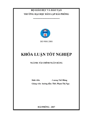Khoá luận tốt nghiệp giải pháp nâng cao hiệu quả hoạt động tín dụng của ngân hàng seabank chi nhánh hải phòng